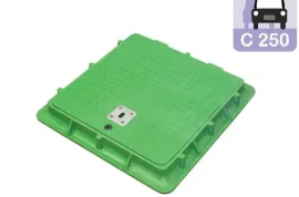 Kompozit Kare Rögar Kapağı C250 Mesken Tipi 500 500mm