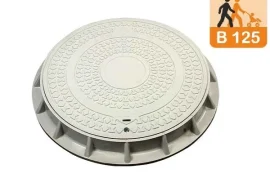 Kompozit Rögar Kapağı B125 Menteşesiz 600mm